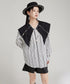 Zipper Big Collar Blouse